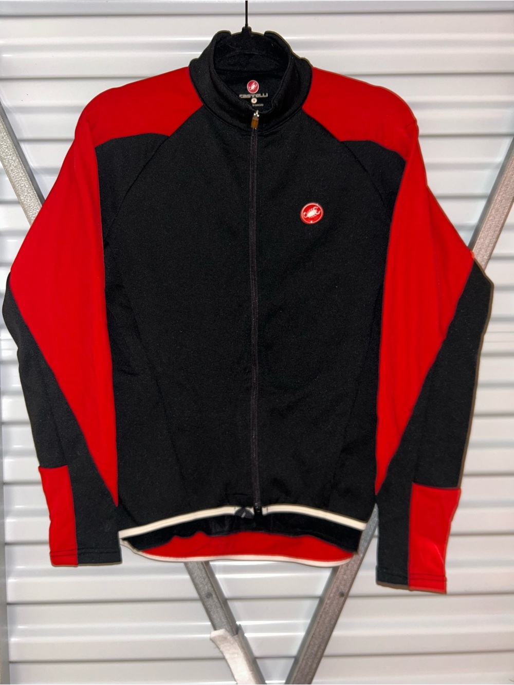 Castelli Men's Black & Red Full-Zip Cycling Jacket